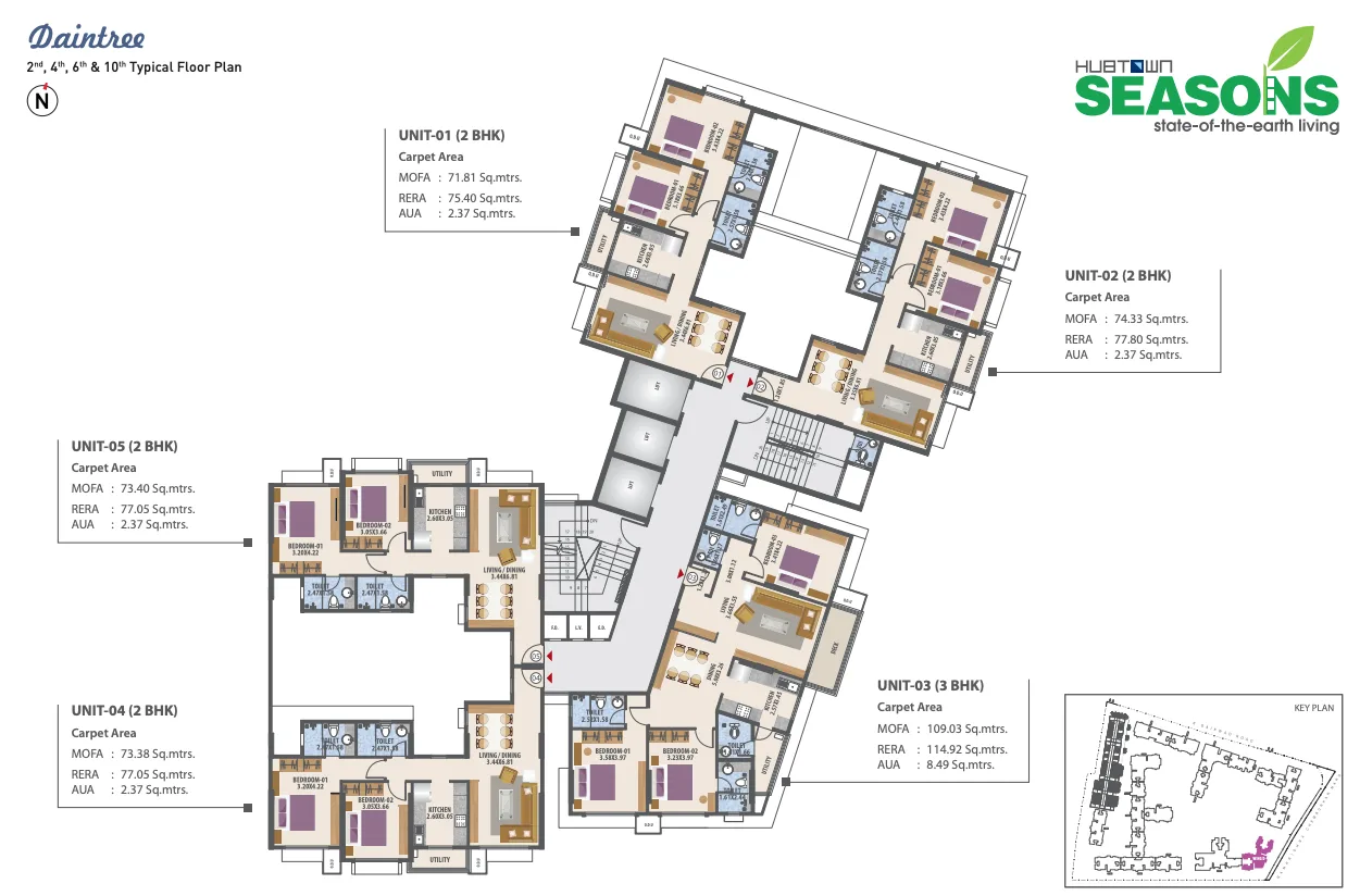 Hubtown Seasons - Daintree, Chembur — floor plan 1