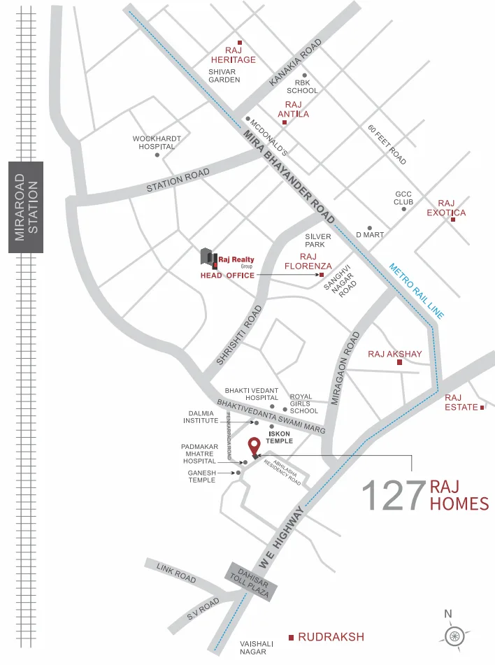 127 Raj Homes D Wing, Mira Road — floor plan 2