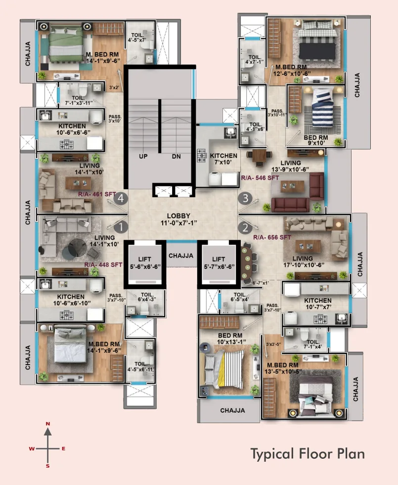 Palkhi Roha, Kandivali East — floor plan 1