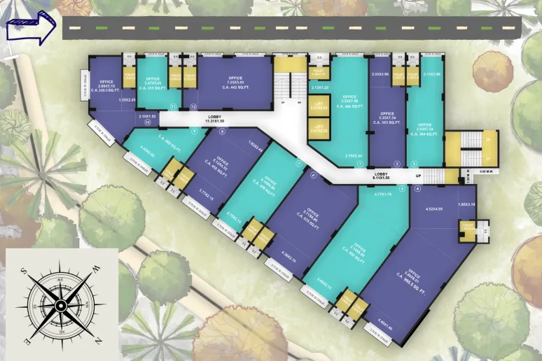 Pahuja Business Avenue, Andheri East — floor plan 1