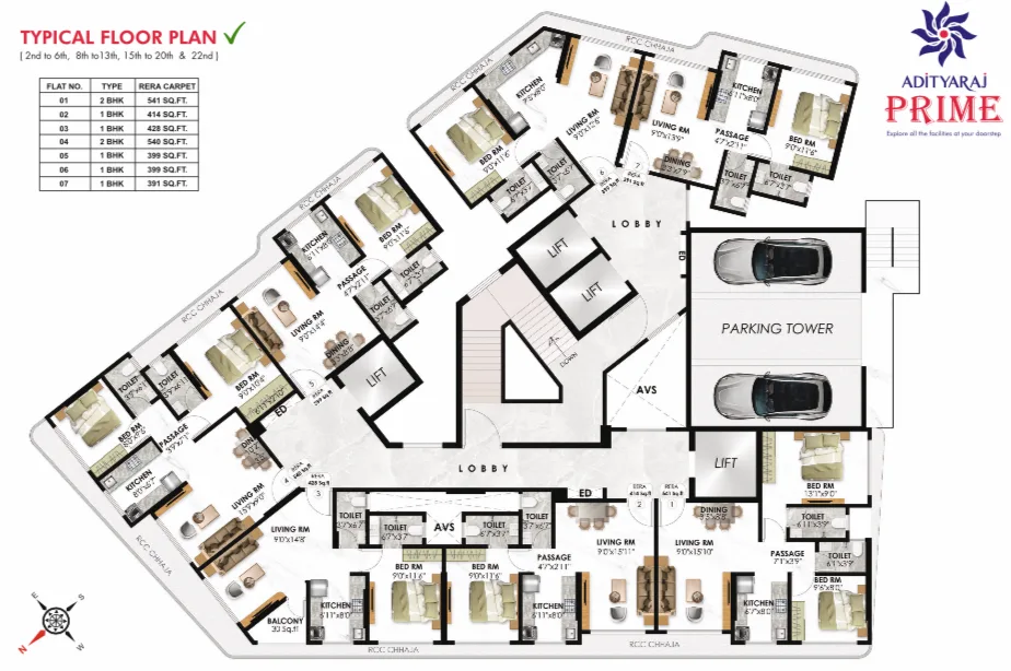Adityaraj Prime, Vikhroli — floor plan 1