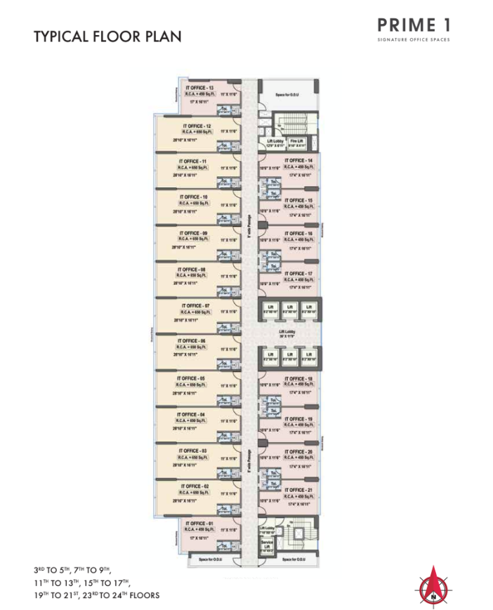Raheja Prime One, Juinagar — floor plan 1