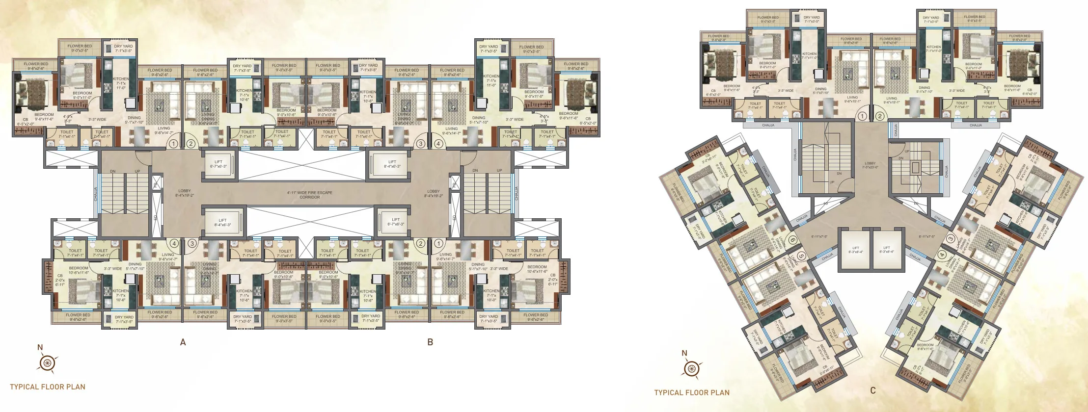 Raj Akshay, Mira Road — floor plan 1