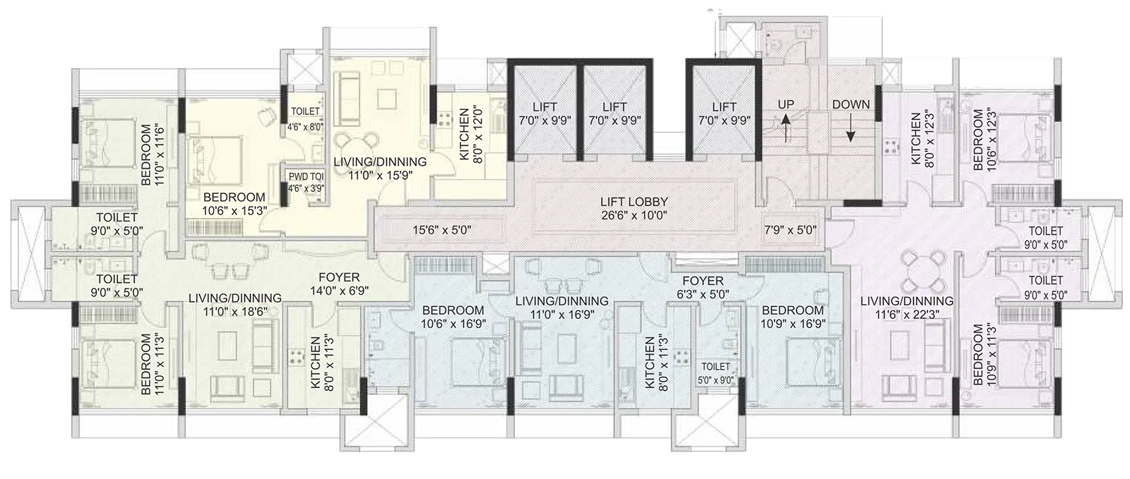 Antariksh Alba, Andheri West — floor plan 1