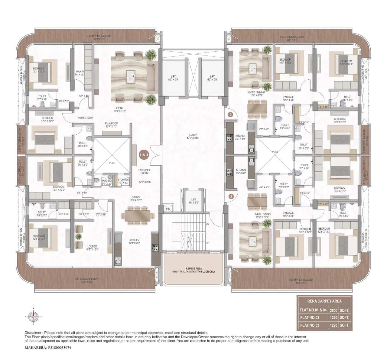 DLH Legacy, Juhu — floor plan 1
