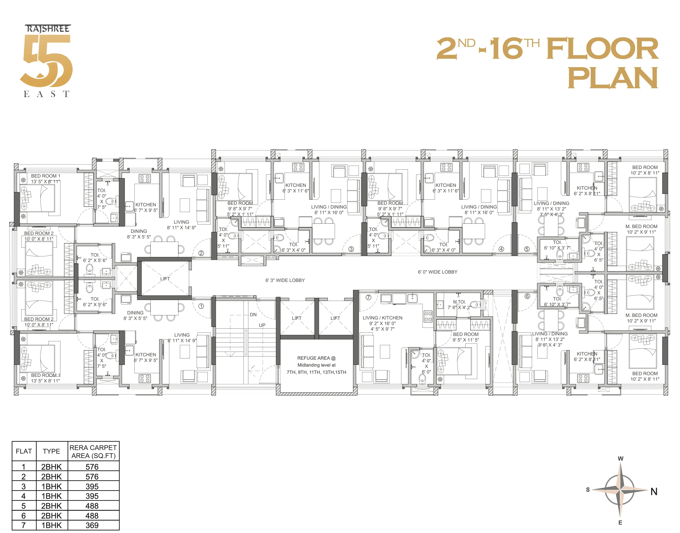 Rajshree 55 East, Ghatkopar East — floor plan 1