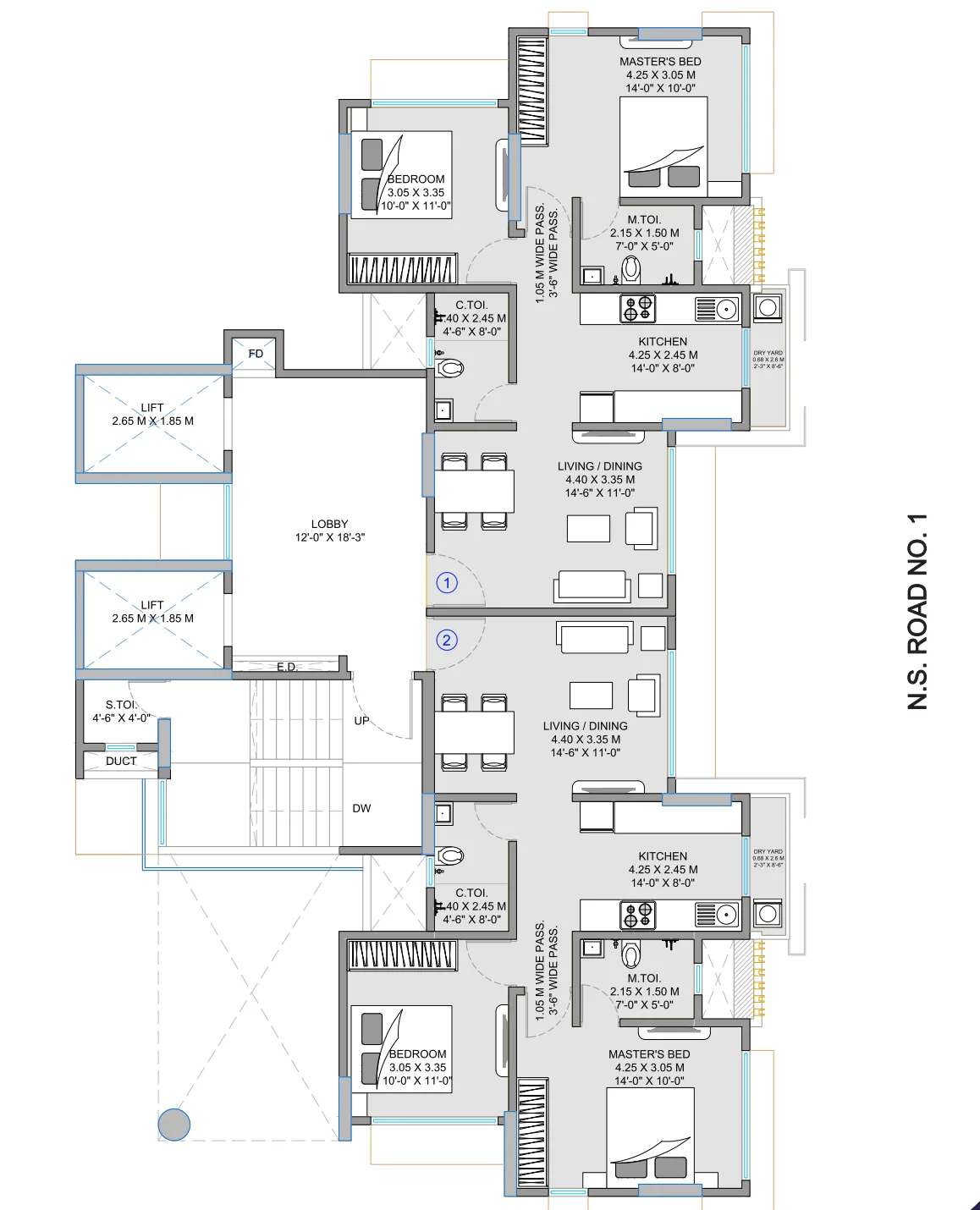 Advent Neel, Juhu — floor plan 1