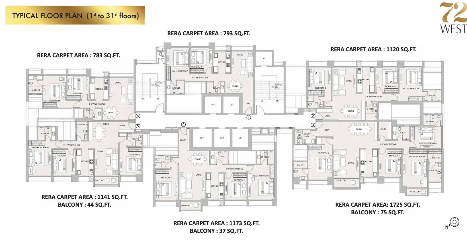 72 West, Andheri West — floor plan 1
