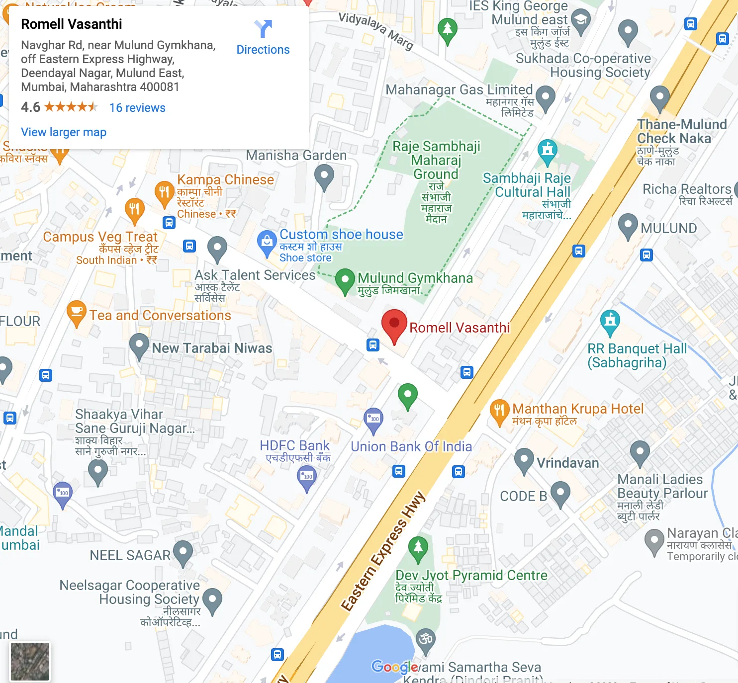 Romell Vasanti, Mulund East — floor plan 1