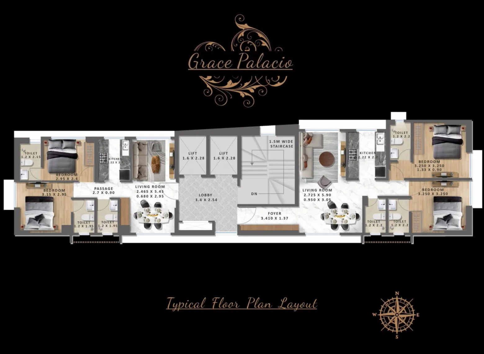 Grace Palacio, Khar West — floor plan 1