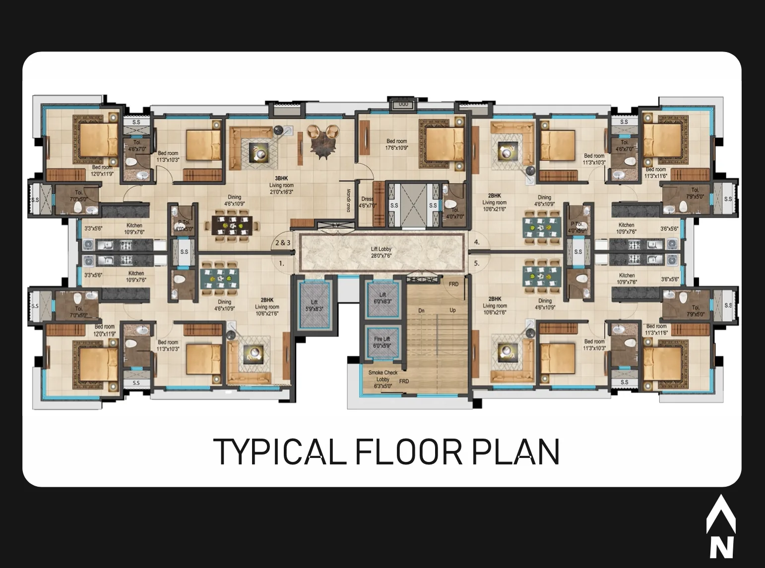 Ajmera Manor, Borivali West — floor plan 1