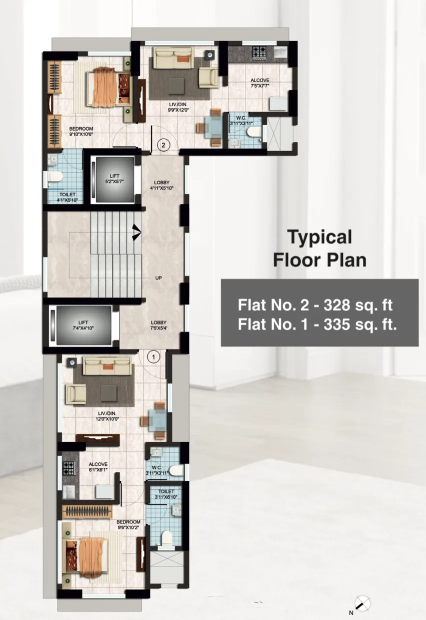 Ajmera Serene, Dadar East — floor plan 1