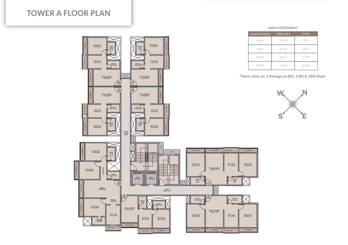 Poonam Vista, Virar — floor plan 1