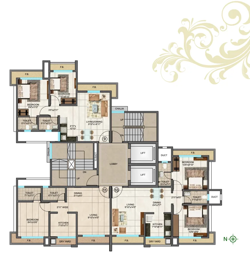 Om Shree Ashtavinayak Complex, Virar — floor plan 1
