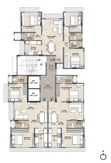 Gardina, Santacruz East — floor plan 1