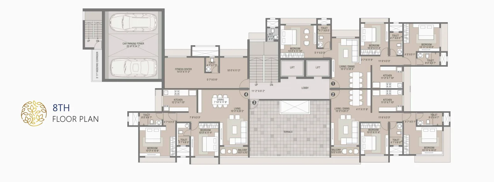 Elysia, Vile Parle West — floor plan 1