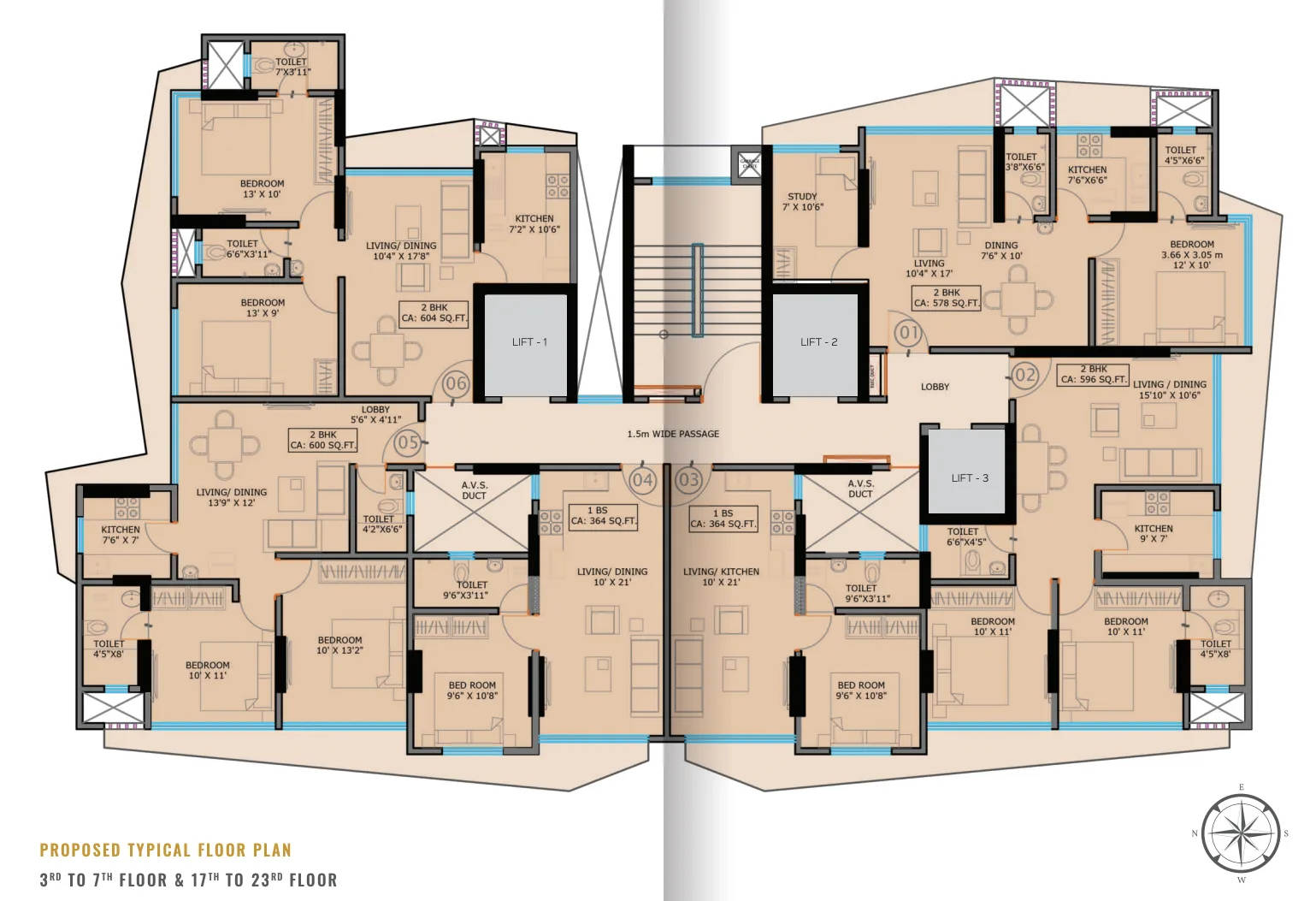Golden Heights, Jogeshwari — floor plan 1