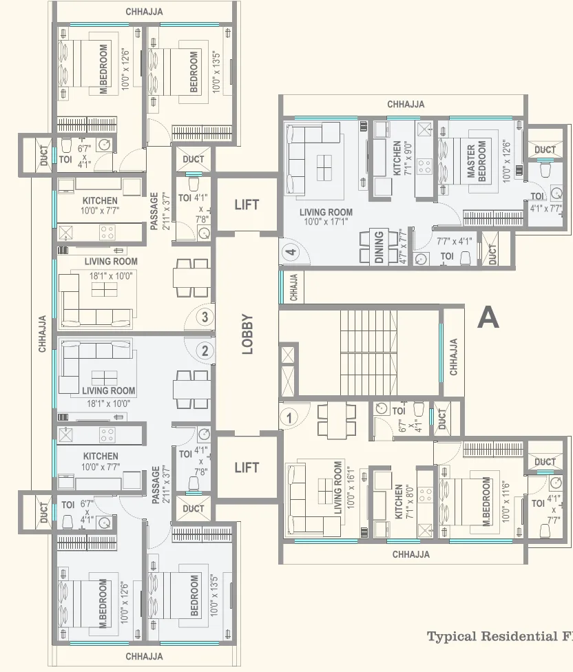 Shila Bina, Borivali West — floor plan 1
