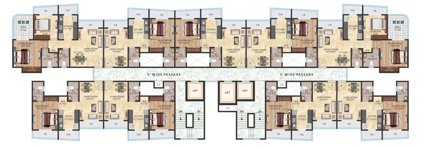 Ramdev Ritu Heights, Mira Road — floor plan 1