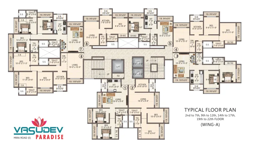 Vasudev Paradise, Mira Road — floor plan 1