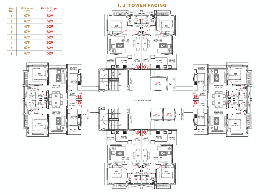 Arihant City - Tower N, Bhiwandi — floor plan 1