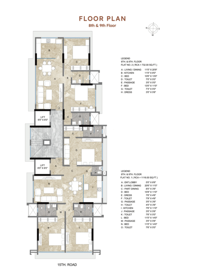 Le Reve, Bandra West — floor plan 1