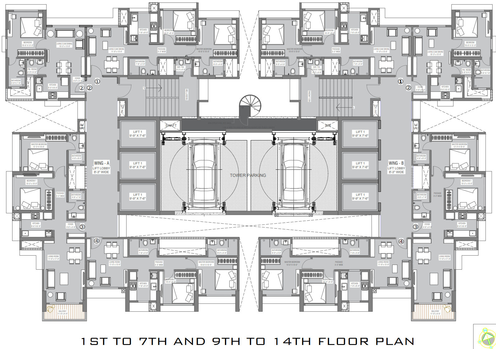 Antariksh Ace, Bandra East — floor plan 1