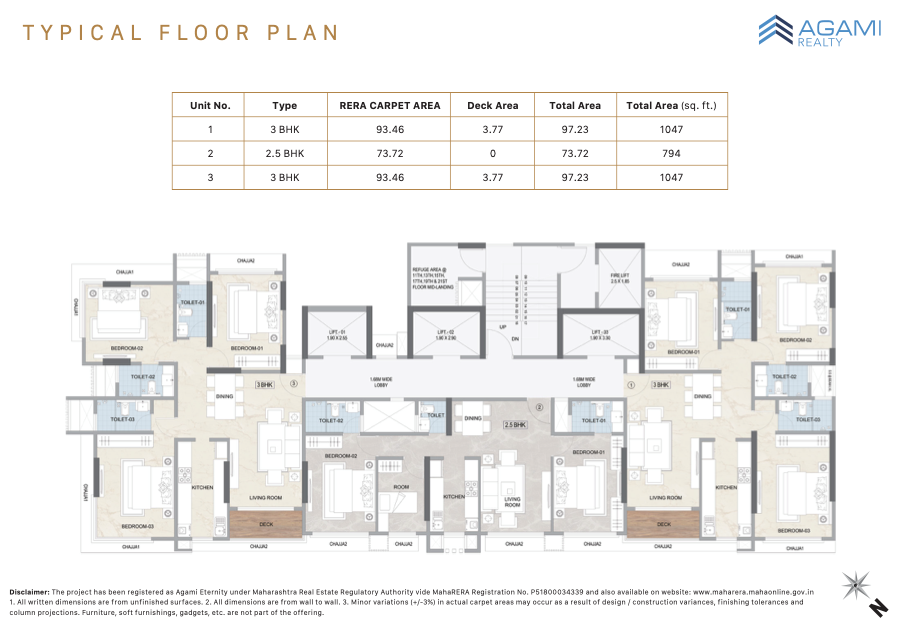 Agami Eternity, Bandra East — floor plan 1