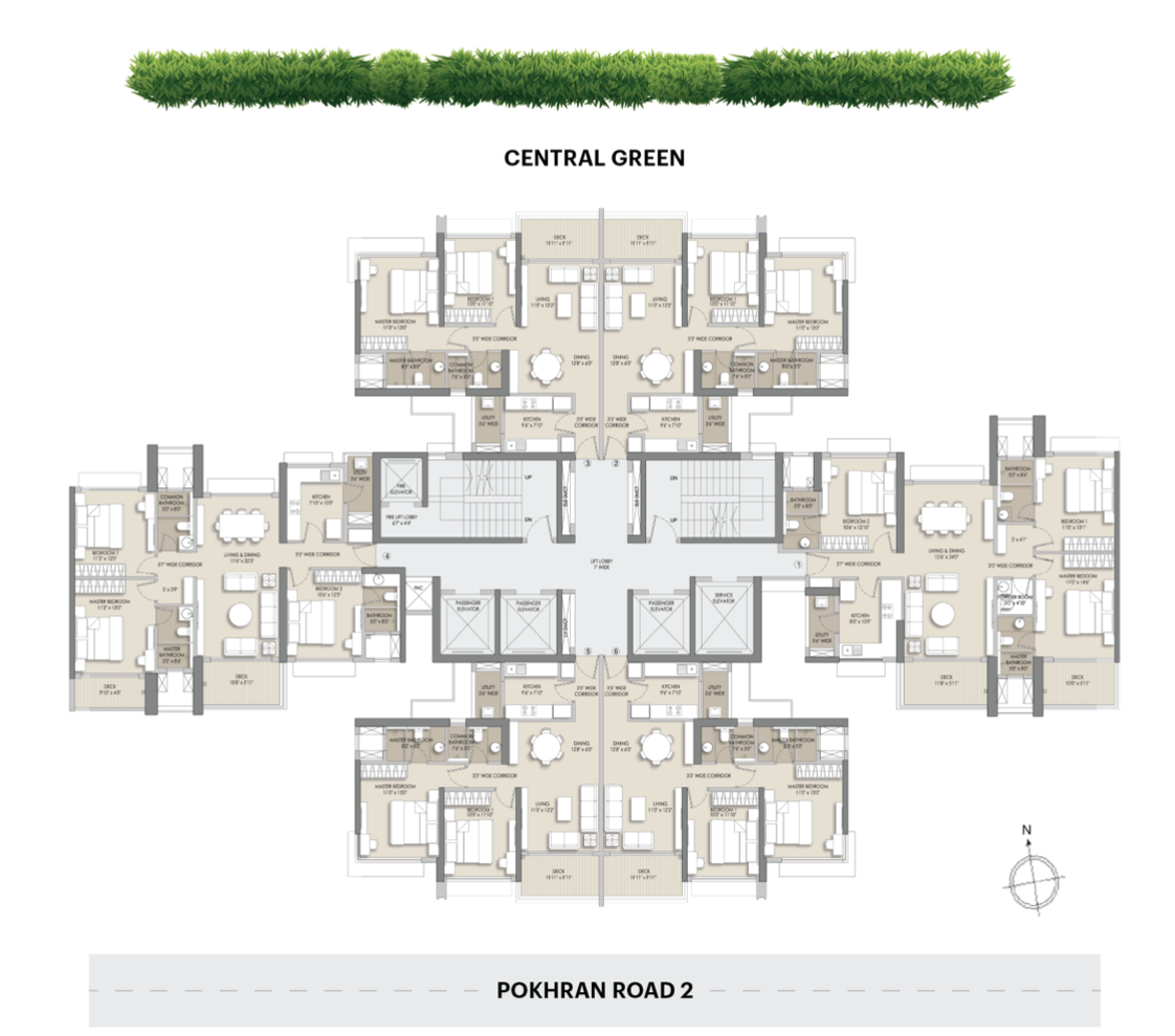 Courtyard Asteria, Thane West — photo 2