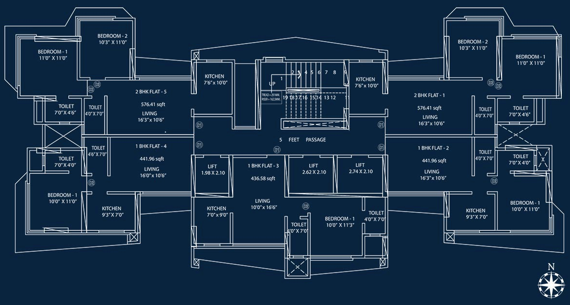 Shreeji Aspire, Malad West — floor plan 1