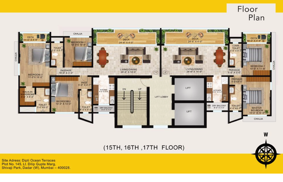 Dipti Ocean Terraces, Dadar West — floor plan 1