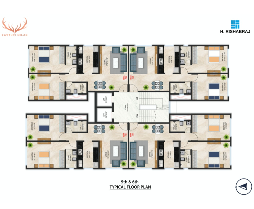Kasturi Milan, Borivali West — floor plan 1