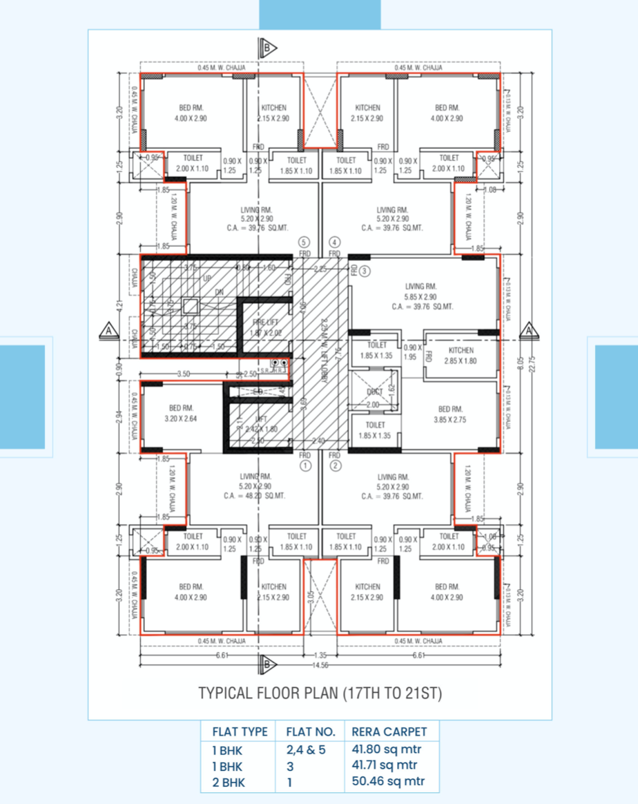 Pristine Heights, Parel — floor plan 1