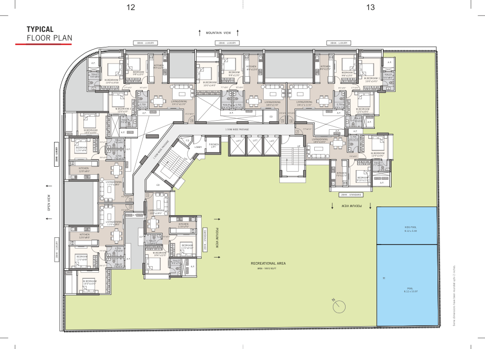 Tricity Montview, Sanpada — floor plan 1