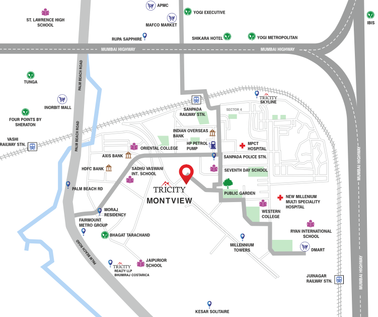 Tricity Montview, Sanpada — floor plan 2