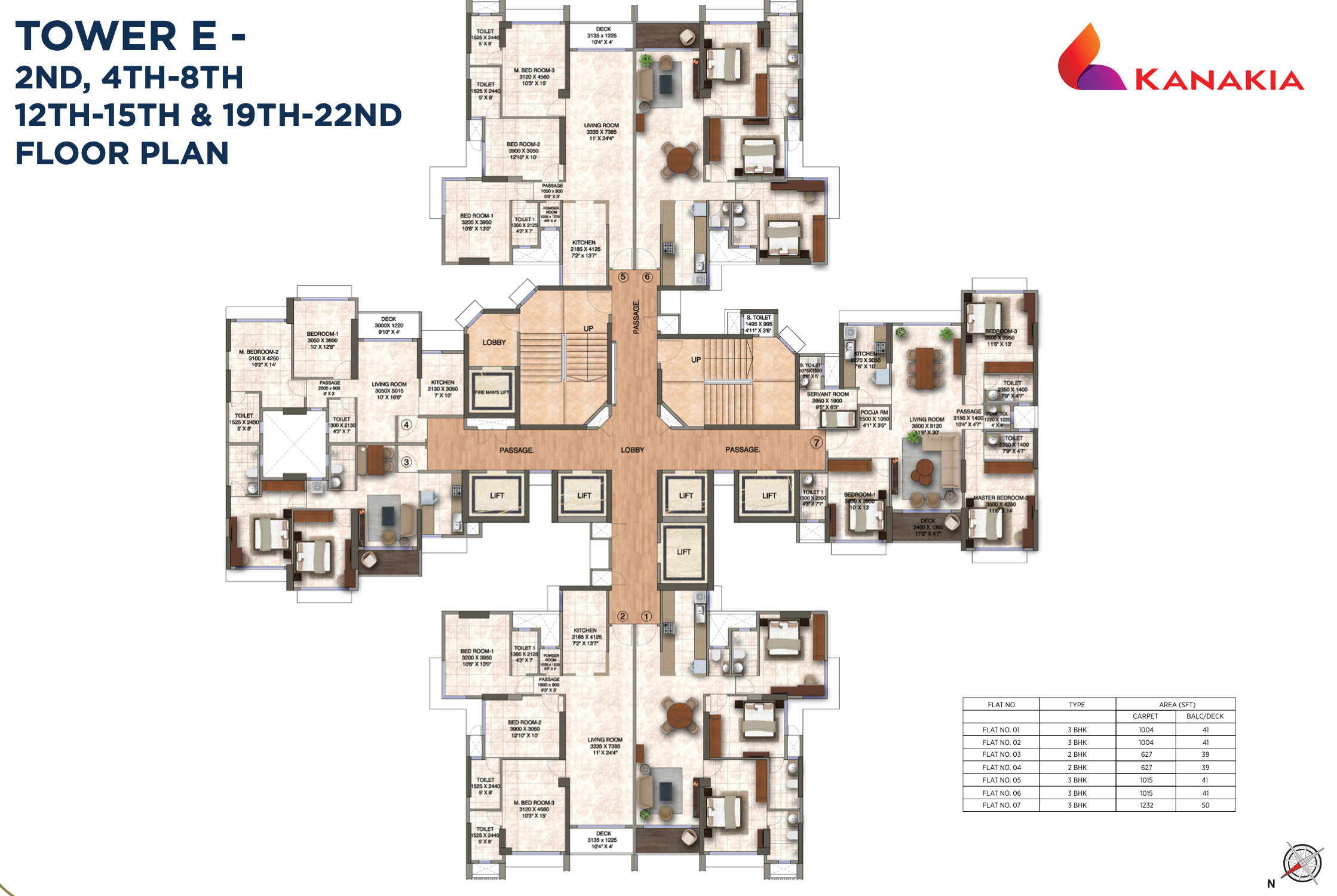 Kanakia Silicon Valley Tower - E & F, Powai — floor plan 1