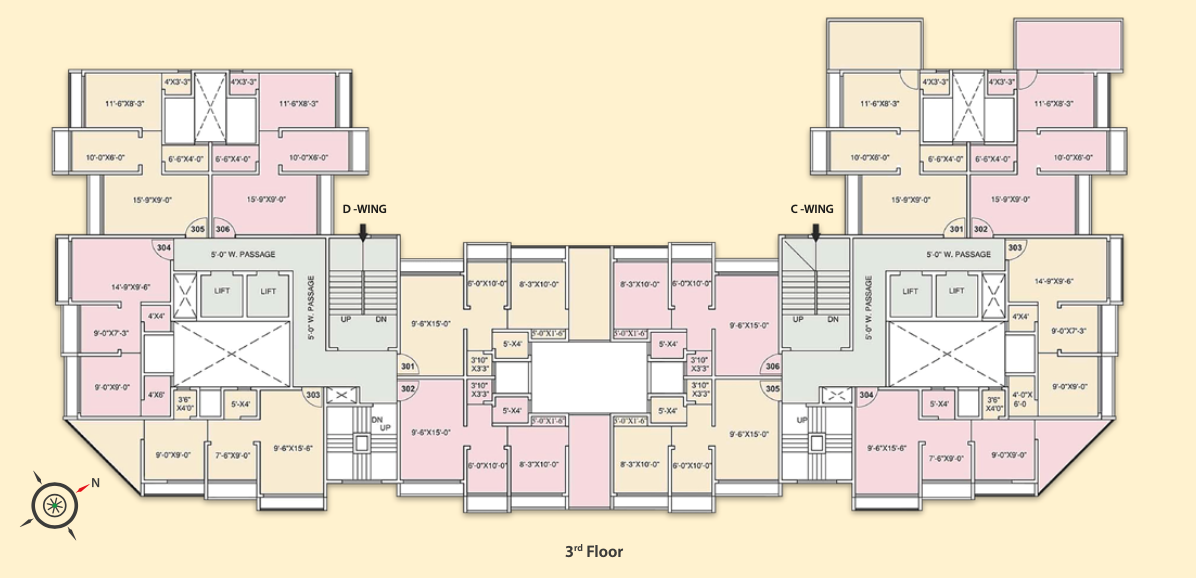 Gladiolus Tower, Vasai — floor plan 1