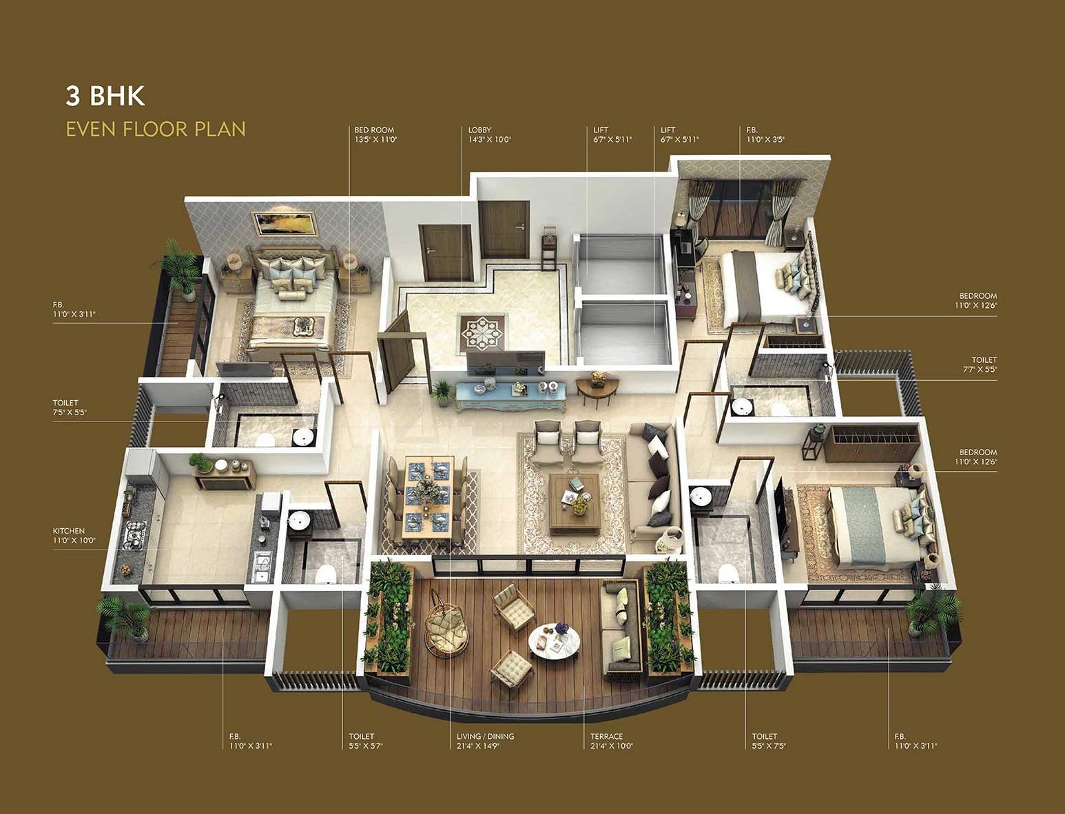 Dream Avenue, Kalyan — floor plan 1