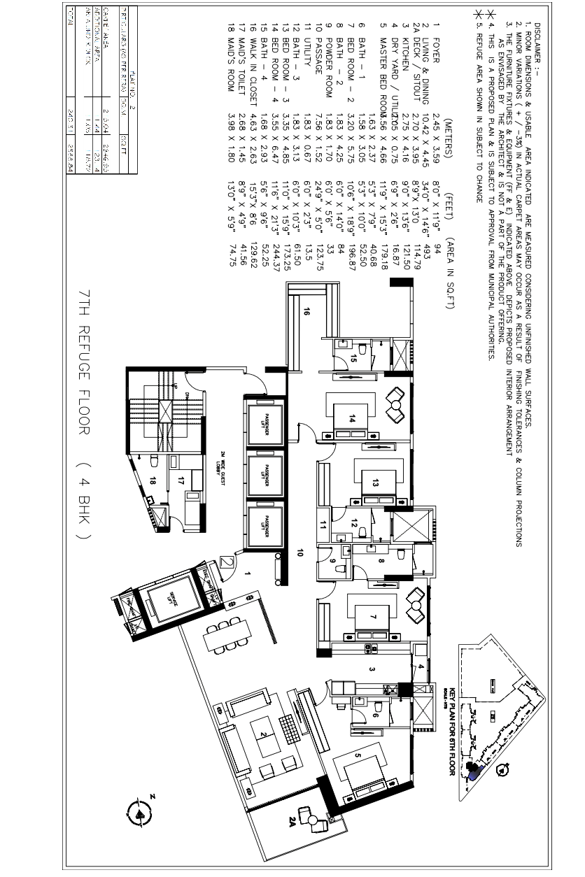 Rustomjee Elements, Juhu — floor plan 1