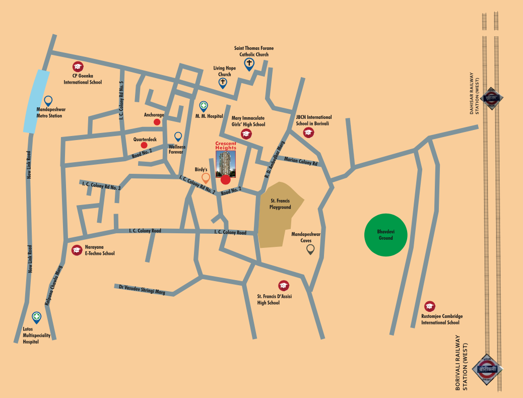 Crescent Heights, Borivali West — floor plan 2