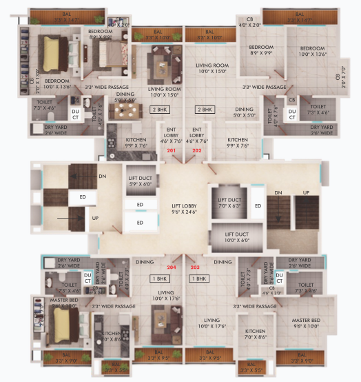 Sanghvi Nesta, Thane West — floor plan 1