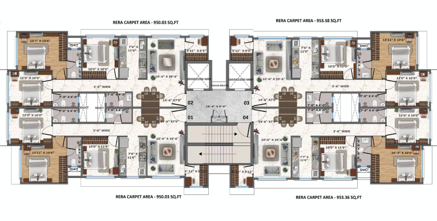 Aventus Westbrook, Andheri East — floor plan 1