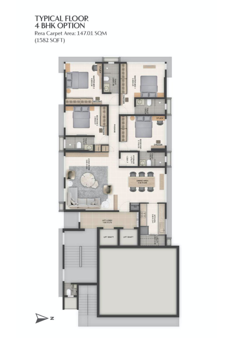 Crest Parkview, Bandra West — floor plan 1