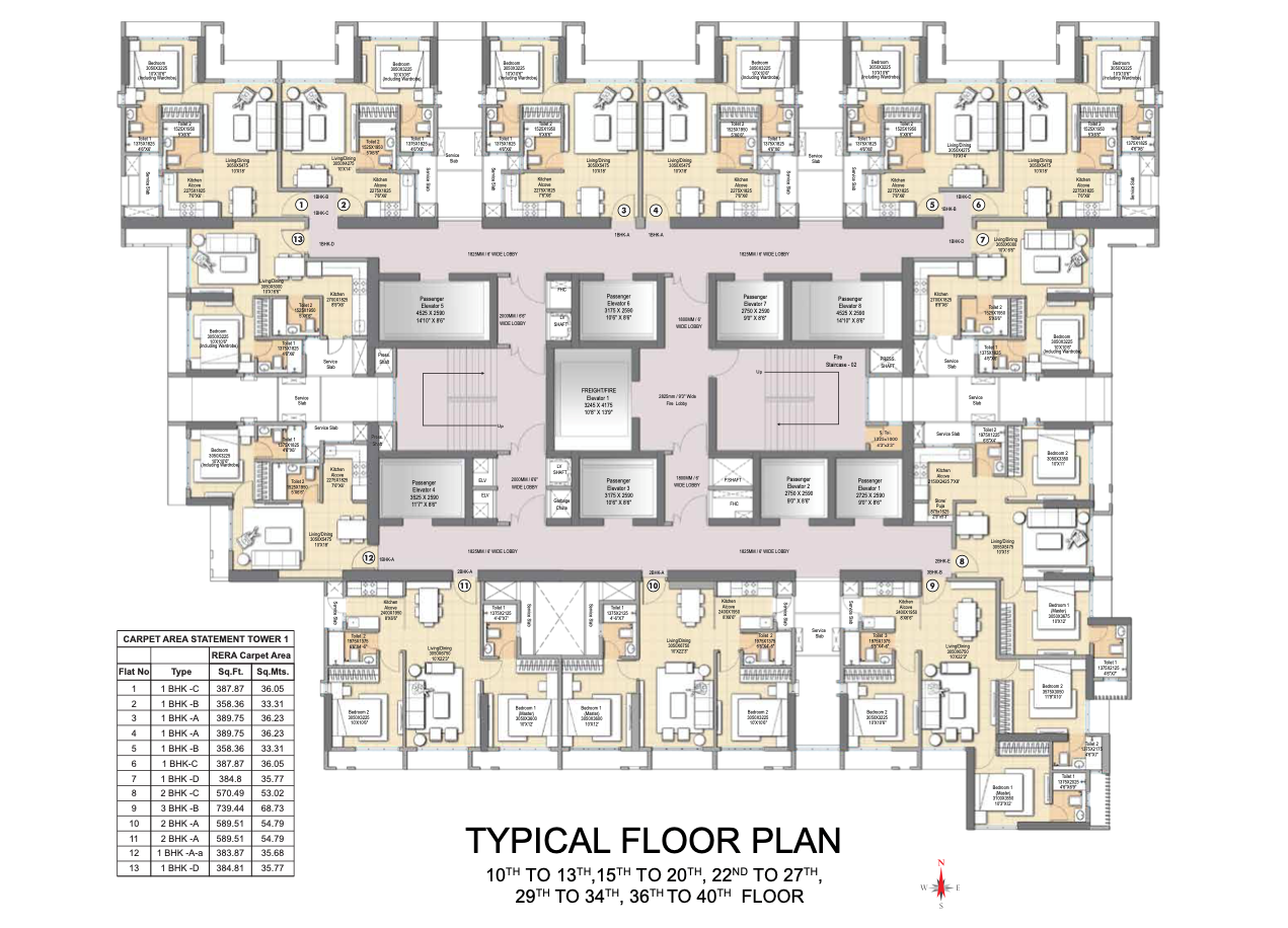 Auris Ilaria, Malad West — floor plan 1
