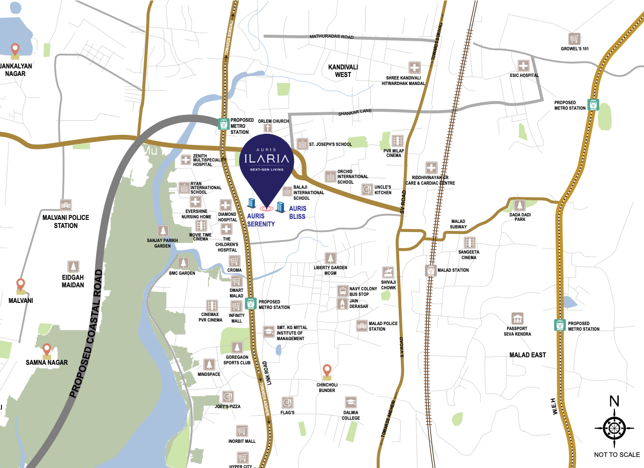 Auris Ilaria, Malad West — floor plan 2