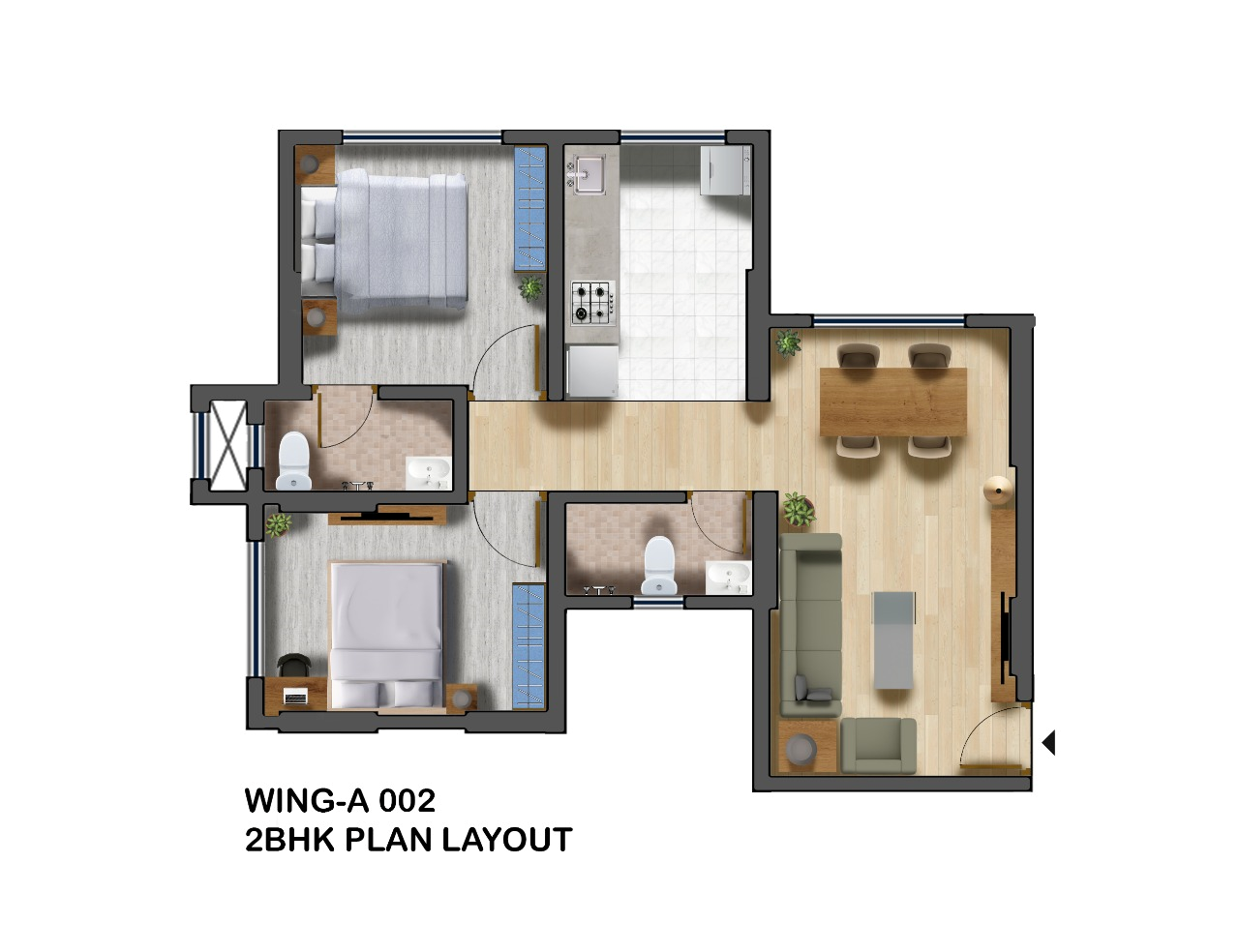 Haware Amara, Vikhroli — floor plan 1
