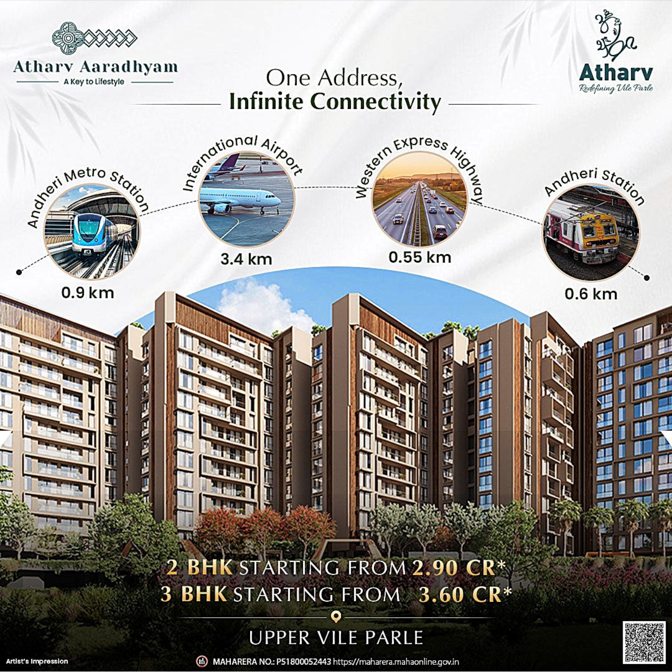 2 BHK Unfurnished in Atharv Aaradhyam , Andheri East