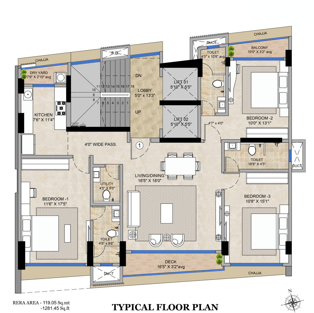 Juhu Vistas, Juhu — floor plan 1