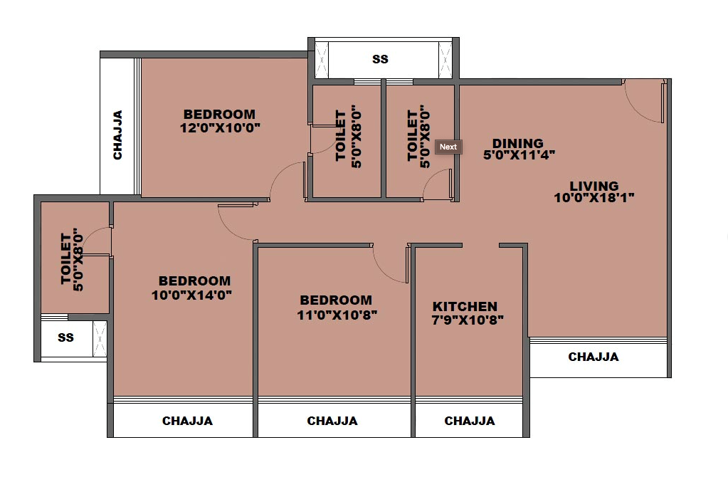 Prajapati Ornate Phase - II, New Panvel — floor plan 1