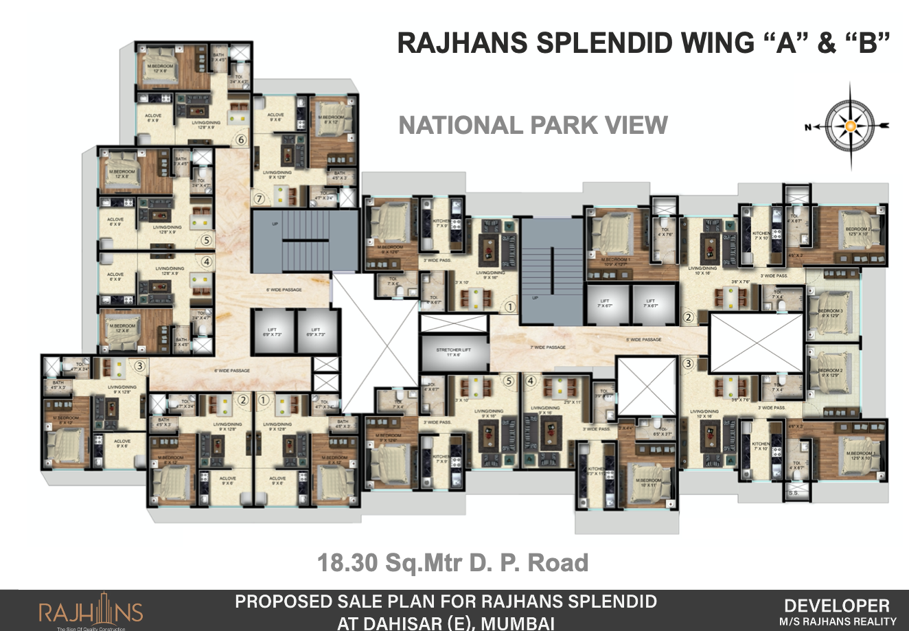 Rajhans Splendid, Dahisar East — floor plan 1